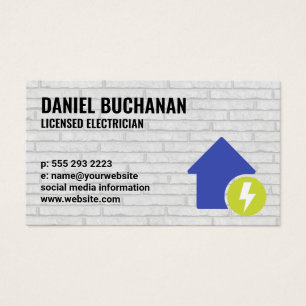 Icône Electricité et Home   Mur de brique