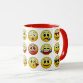 Icône Emoji face Combo Mug (Devant droit)