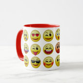 Icône Emoji face Combo Mug (Devant gauche)
