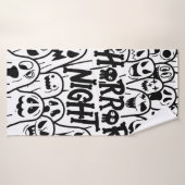 Icône fantôme d'Halloween mignon dans différents s (Serviette de bain)