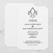 Icône Fleur De Lis Faire-part de mariage (Devant / Derrière)