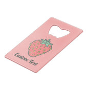 Icône fraise Carte de crédit Ouverture de bouteill (Devant Angle)