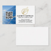 Icône Logo Tech | Panneaux solaires | Carte de vis (Devant / Derrière)