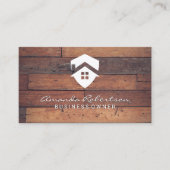 Icône Maison | Carte de visite de planches en bois (Devant)