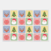 Icône moderne de Noël joli papier d'emballage de b (Devant)