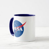 Icone NASA Sky bleu nuit/blanc en céramique Mug (Devant gauche)