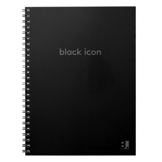Icône Noir - Cahier de typographie (Devant)