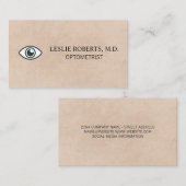 Icône oeil | Carte de visite optométriste (Devant / Derrière)