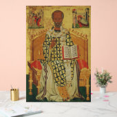 Icône orthodoxe byzantine de saint Nicolas de Myre (Mariage)