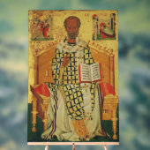 Icône orthodoxe byzantine de saint Nicolas de Myre (Neutre)