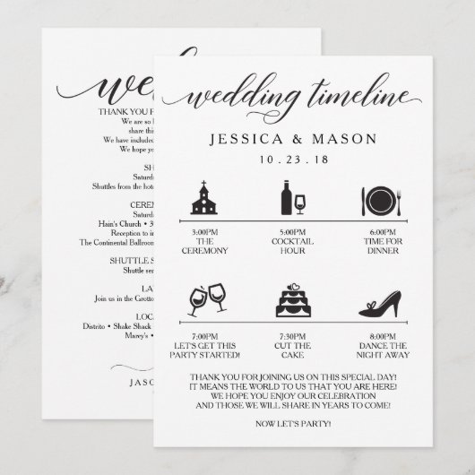 Icône Programme de Mariage et Lettre de Bienvenue  (Devant / Derrière)