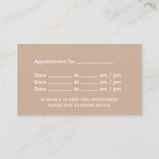 Icône simple dent Carte de visite de rendez-vous d (Dos)