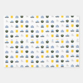 Iconen van het politiebureau inpakpapier vel (Voorkant)