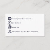 icônes bleues merci carte boîtier (Dos)