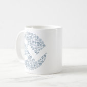 Icônes de CV - Marine sur Mug Blanc (Devant gauche)