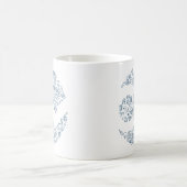 Icônes de CV - Marine sur Mug Blanc (Centre)