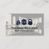 Icônes de fitness | Carte de visite Arrière - plan (Devant)