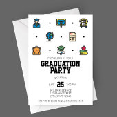Icônes de graduation Graduation Party Invitation