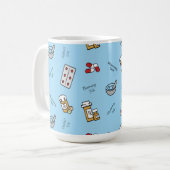 Icônes de la pharmacie Tech sur la Mug de café ble (Devant gauche)