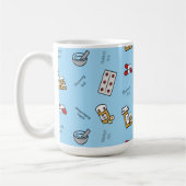 Icônes de la pharmacie Tech sur la Mug de café ble (Gauche)