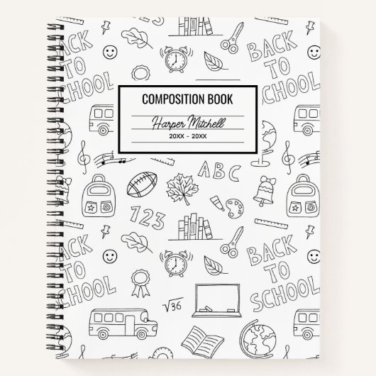 Icônes de l'école Carnet de composition personnali (Devant)