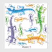 Icônes de Lizard Tribal Set Sticker (Feuille)