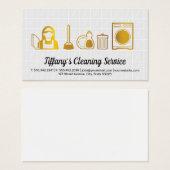 Icônes de nettoyage de l'or | Tile (Devant & derrière)