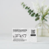 Icônes de sports d'équipe | Carte de visite QR (Debout devant)