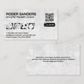 Icônes de sports d'équipe | Carte de visite QR (Devant / Derrière)