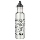 Icônes de vélo faisant un cycle la bouteille d'eau (Droite)