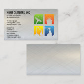 Icônes des services de nettoyage | Carte de visite (Devant / Derrière)