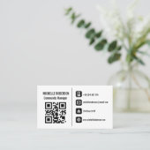 icônes d'informations de base et Carte de visite q (Debout devant)