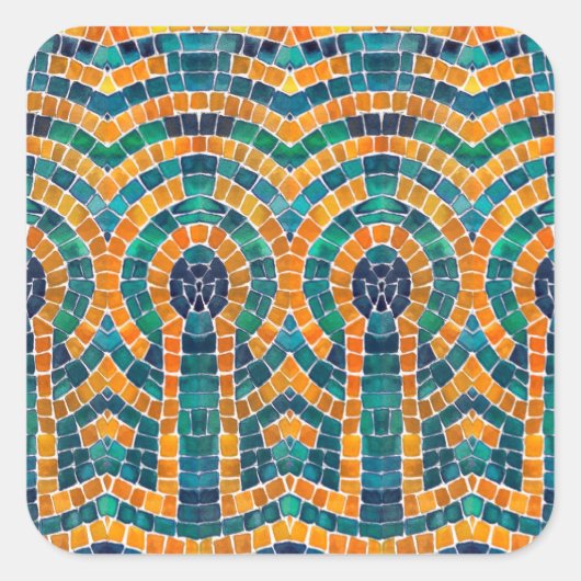 Icônes D'OR MOSAIC Stickers grand Carré (Devant)