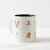 Icônes Festive Fêtes Café Mug (Devant gauche)