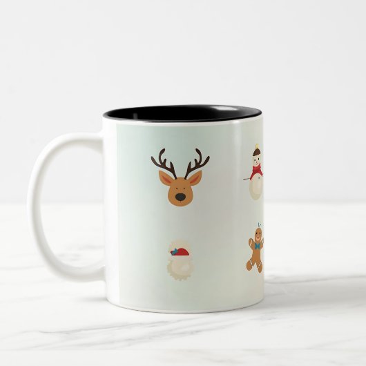 Icônes Festive Fêtes Café Mug (Gauche)
