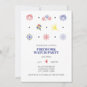 Icônes Firework 4 juillet Invitation de la fête (Devant)