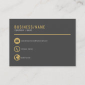 Icônes gris et or carte de visite. carte de visite (Devant)