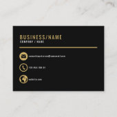 Icônes noir et or carte de visite. carte de visite (Devant)