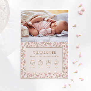 icônes or rose   carte bébé