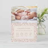 icônes or rose | carte bébé (Debout devant)