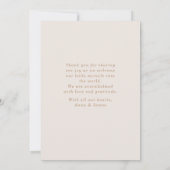 icônes or rose | carte bébé (Dos)