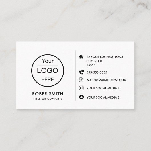 Icônes personnalisées pour les Cartes de visite de (Devant)