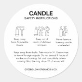 Icônes simples noir et blanc Étiquette de sécurité (Devant)