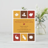 Icônes simples Thanksgiving Diner Invitation (Debout devant)