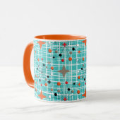Iconic 1950's Atomic Starburst Retro Design Mok (Voorkant links)