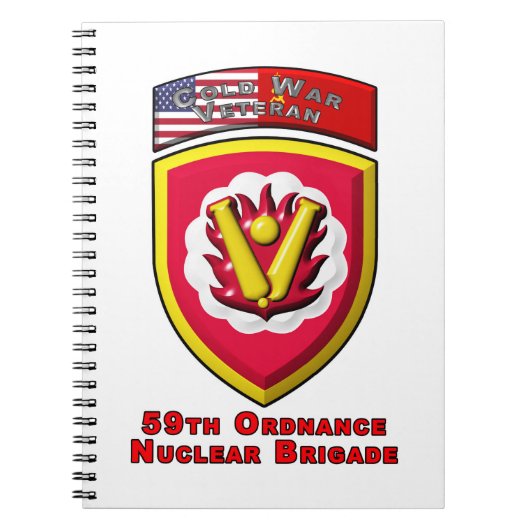 Iconic 59th Ordnance Nuclear Brigade Notitieboek (Voorkant)