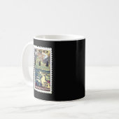 Iconic Alaska Highway Retro Stamp Coffee Mug (Devant gauche)