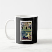 Iconic Alaska Highway Retro Stamp Coffee Mug (Gauche)