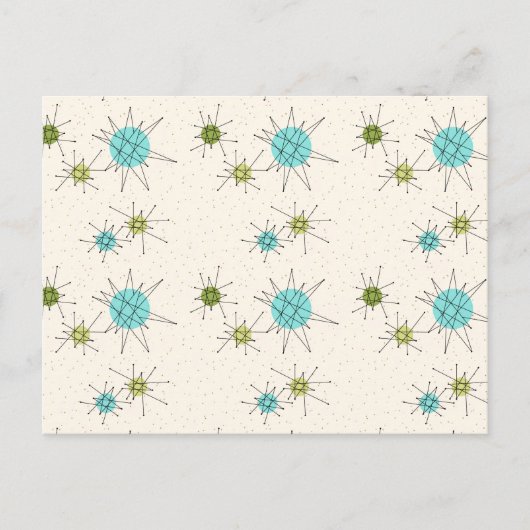 Iconic Atomic Starbursts Briefkaart (Voorkant)