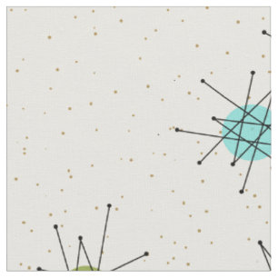 Iconic Atomic Starbursts Combed Cotton Fabric Stof